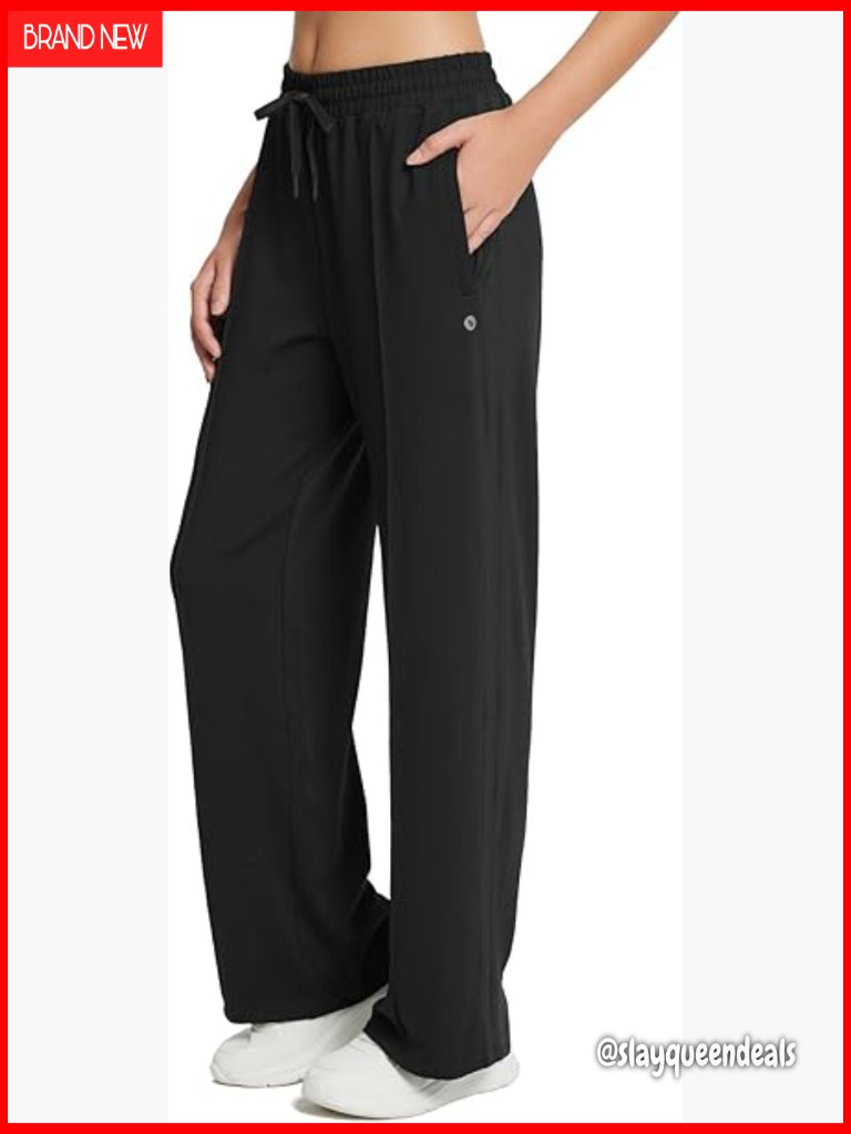 Womens Track Pants Athletic Running Sweatpants Straight Leg Zip Pockets Jogging